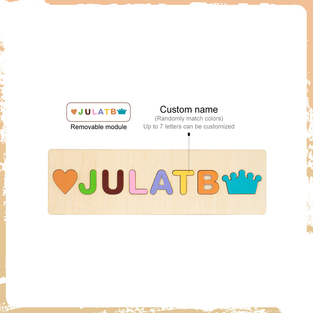 Personalized Wooden Animal Custom Name Puzzle