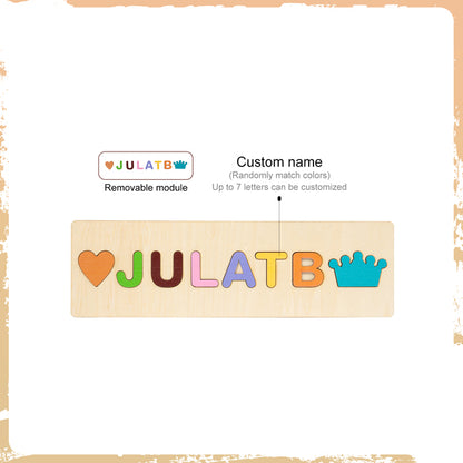 Personalized Wooden Animal Custom Name Puzzle