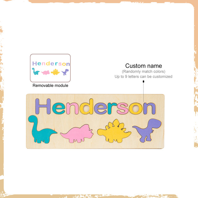 Personalized Wooden Animal Custom Name Puzzle