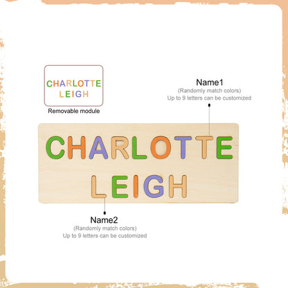 Personalized Wooden Animal Custom Name Puzzle