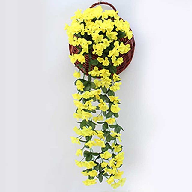 Vivid Artificial Hanging Orchid Bunch