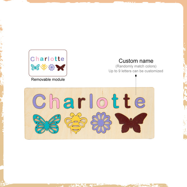 Personalized Wooden Animal Custom Name Puzzle