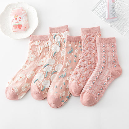 Harajuku Retro Embroidery Socks