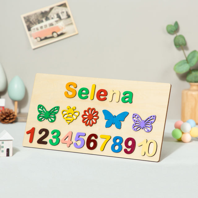 Personalized Wooden Animal Custom Name Puzzle