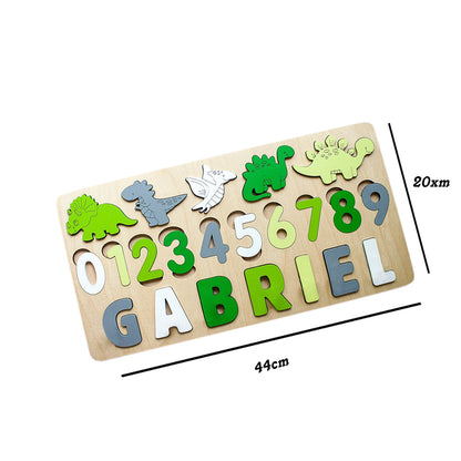 Personalized Wooden Animal Custom Name Puzzle