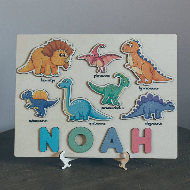 Personalized Wooden Animal Custom Name Puzzle