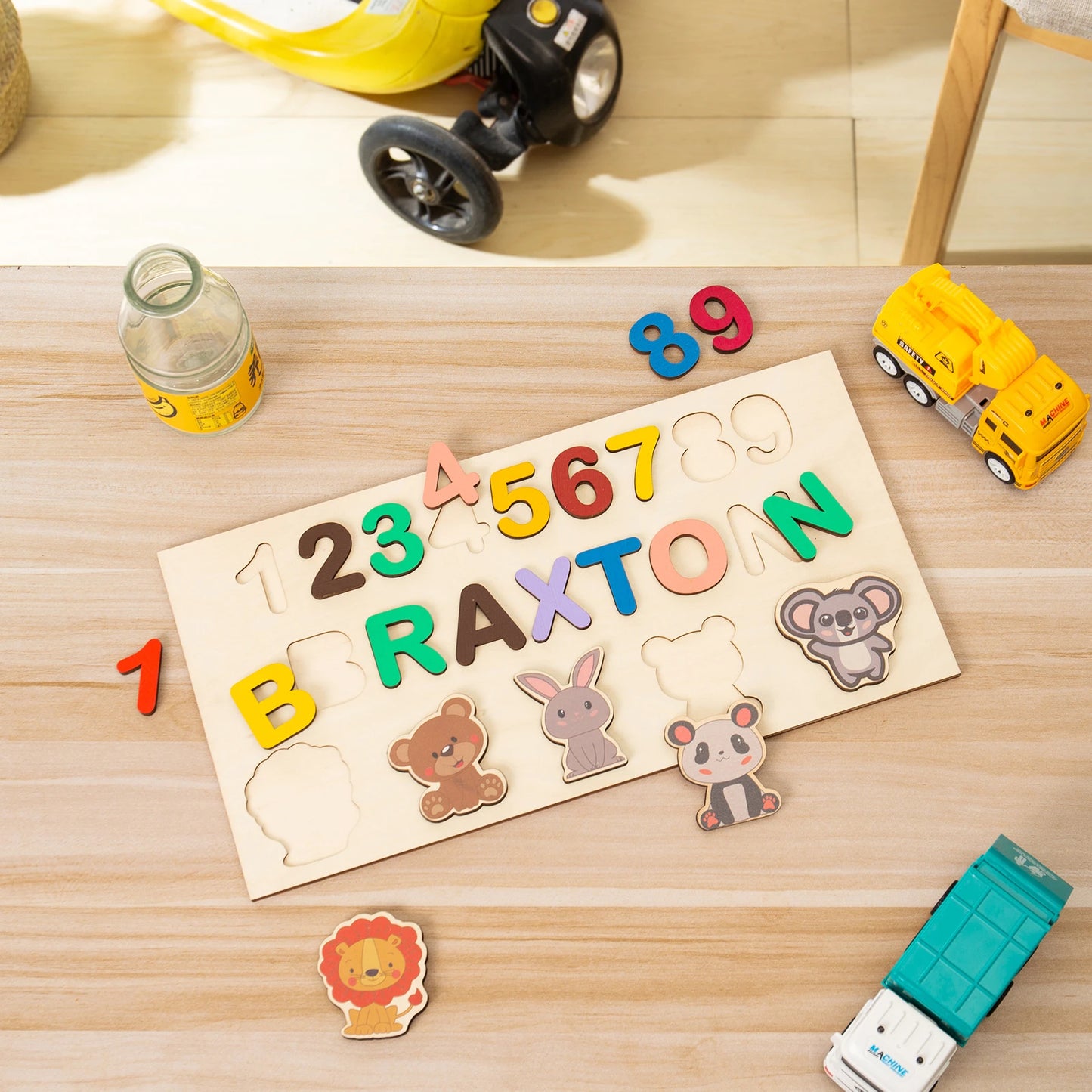 Personalized Wooden Animal Custom Name Puzzle