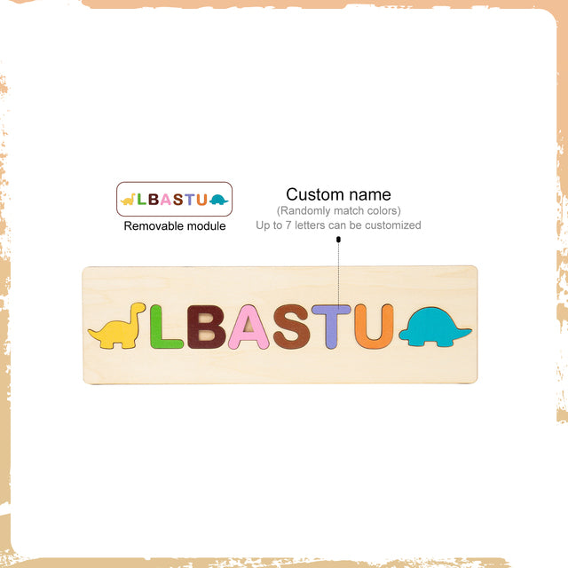 Personalized Wooden Animal Custom Name Puzzle