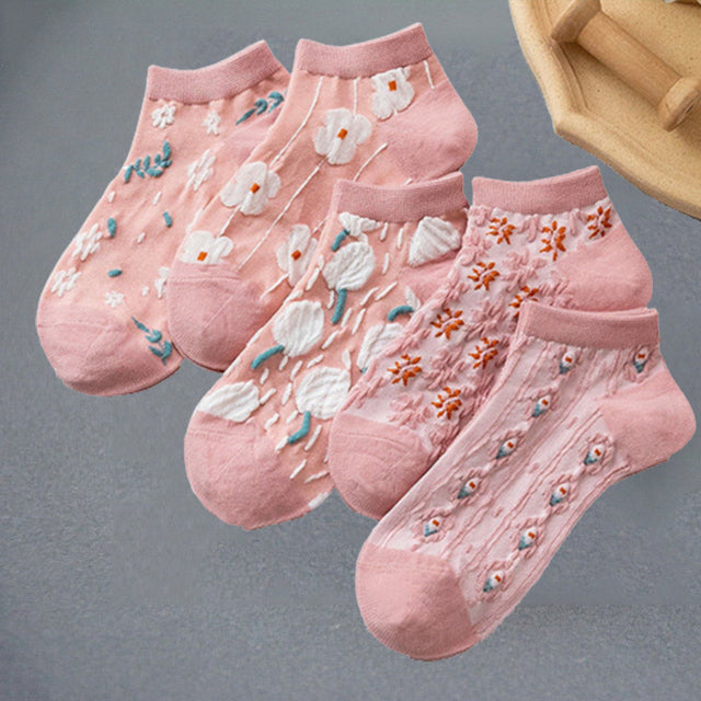 Harajuku Retro Embroidery Socks