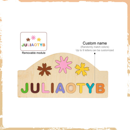 Personalized Wooden Animal Custom Name Puzzle