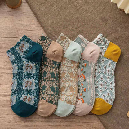 Harajuku Retro Embroidery Socks